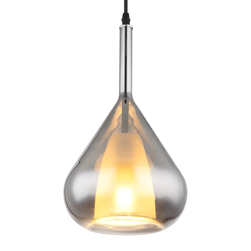 Globo - Csillár zsinóron 1xE27/60W/230V átm. 20 cm fekete