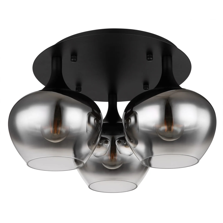 Globo - Felületre szerelhető csillár 3xE27/40W/230V átm. 45 cm fekete