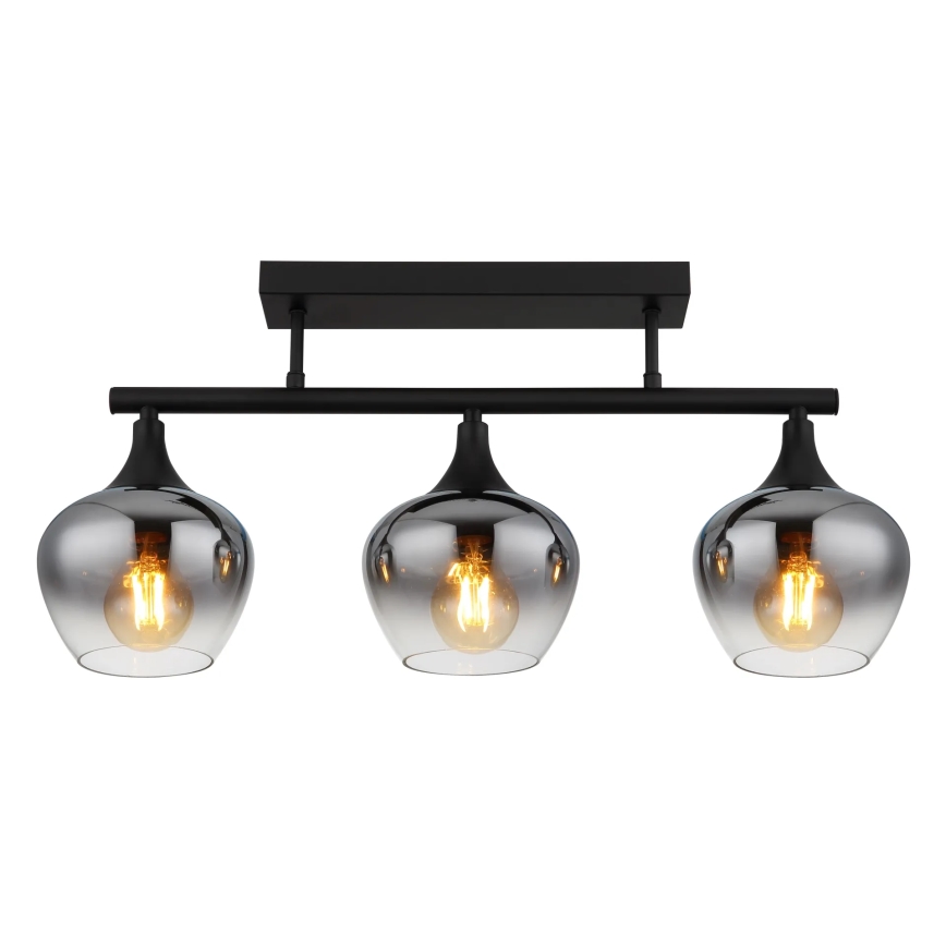 Globo - Felületre szerelhető csillár 3xE27/40W/230V fekete