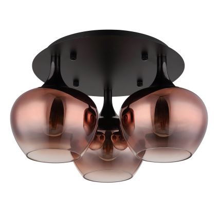 Globo - Felületre szerelhető csillár 3xE27/40W/230V átm. 45 cm réz