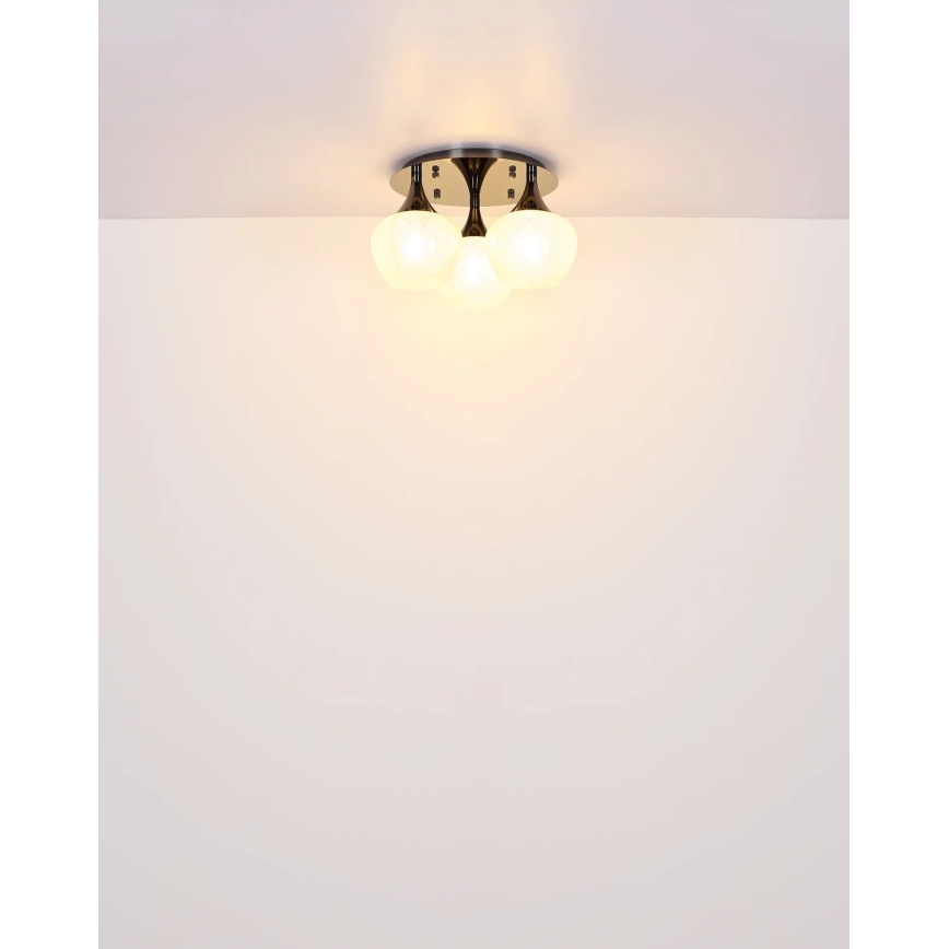 Globo - Felületre szerelhető csillár 3xE27/40W/230V antracit