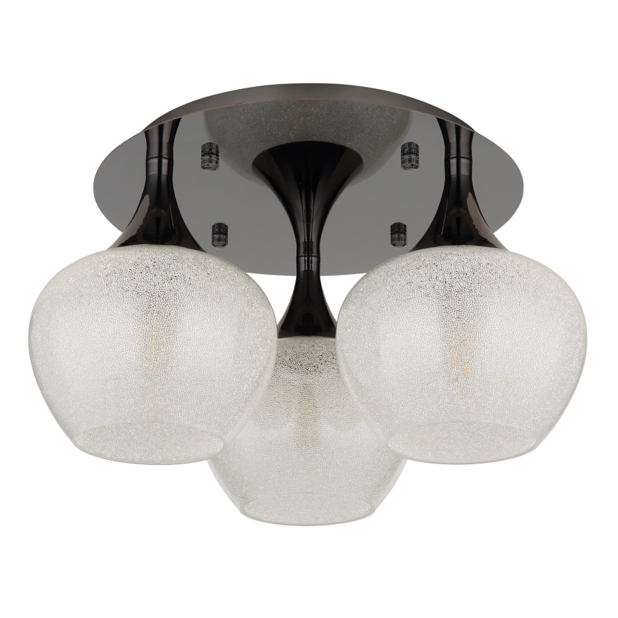 Globo - Felületre szerelhető csillár 3xE27/40W/230V antracit