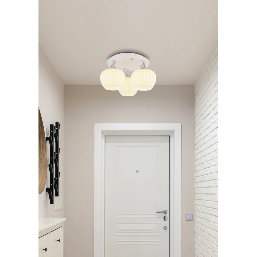 Globo - Felületre szerelhető csillár 3xE27/40W/230V fehér