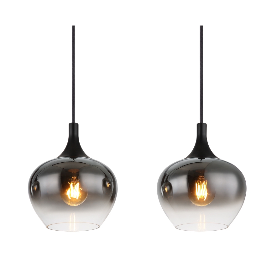 Globo - Zsinóros csillár 4xE27/40W/230V fekete
