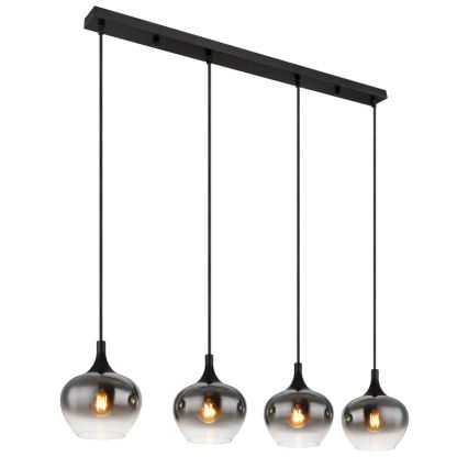 Globo - Zsinóros csillár 4xE27/40W/230V fekete