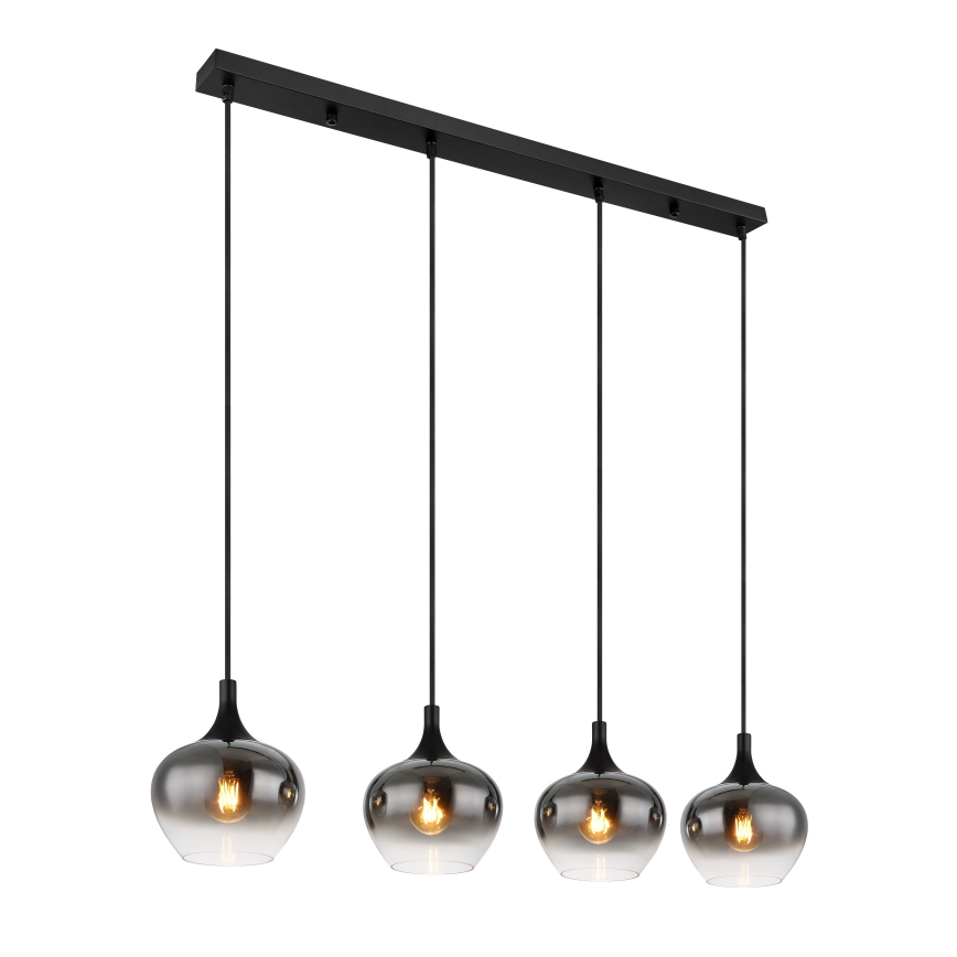 Globo - Zsinóros csillár 4xE27/40W/230V fekete