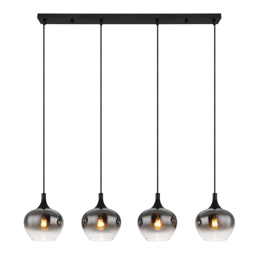 Globo - Zsinóros csillár 4xE27/40W/230V fekete