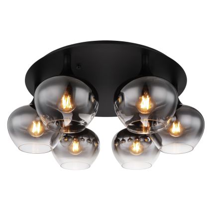 Globo - Felületre szerelhető csillár 6xE27/40W/230V Ø 65 cm fekete