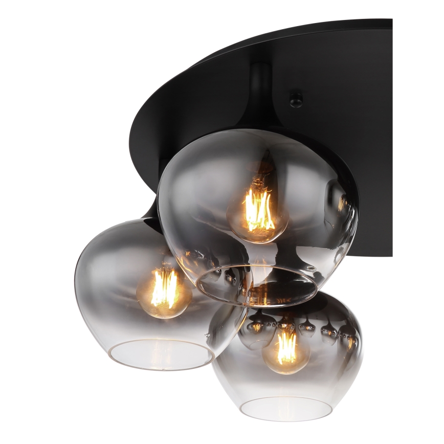 Globo - Felületre szerelhető csillár 6xE27/40W/230V Ø 65 cm fekete