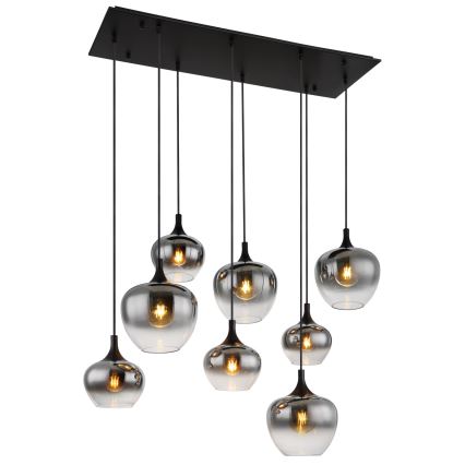 Globo - Zsinóros csillár 8xE27/40W/230V fekete