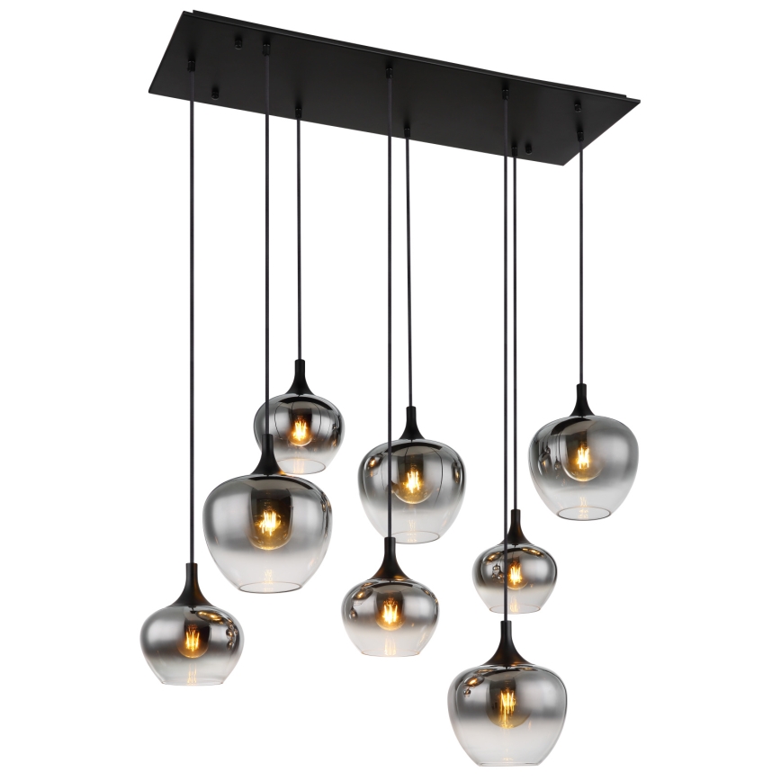 Globo - Zsinóros csillár 8xE27/40W/230V fekete