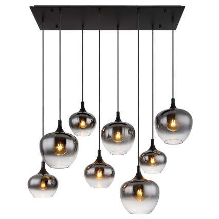 Globo - Zsinóros csillár 8xE27/40W/230V fekete
