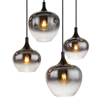 Globo - Zsinóros csillár 8xE27/40W/230V fekete