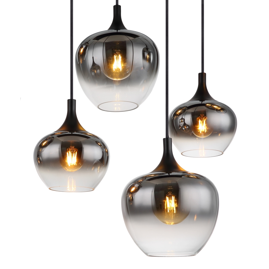 Globo - Zsinóros csillár 8xE27/40W/230V fekete