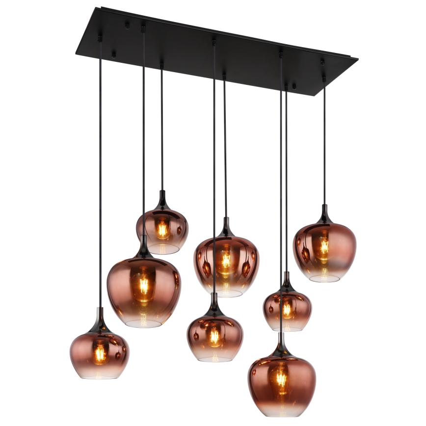 Globo - Rézszínű kábeles csillár 8xE27/40W/230V