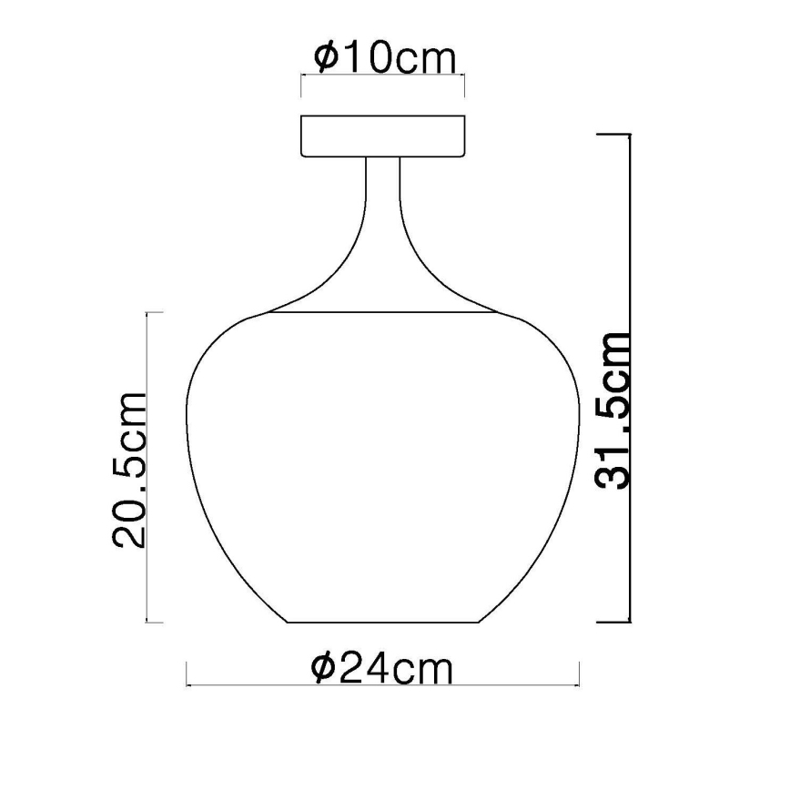 Globo - Mennyezeti lámpa 1xE27/40W/230V réz