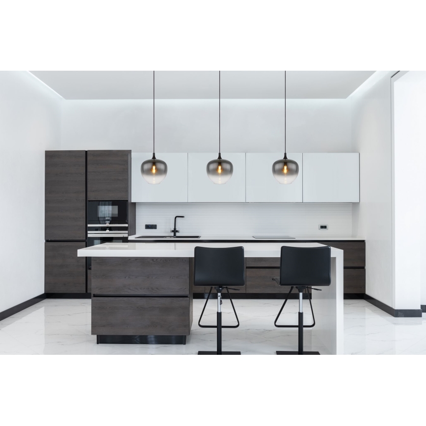 Globo - Csillár zsinóron 1xE27/60W/230V átm. 29 cm fekete