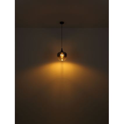 Globo - Csillár zsinóron 1xE27/60W/230V átm. 29 cm fekete