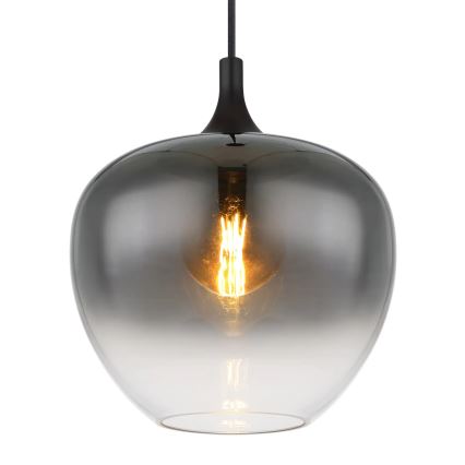 Globo - Csillár zsinóron 1xE27/60W/230V átm. 29 cm fekete