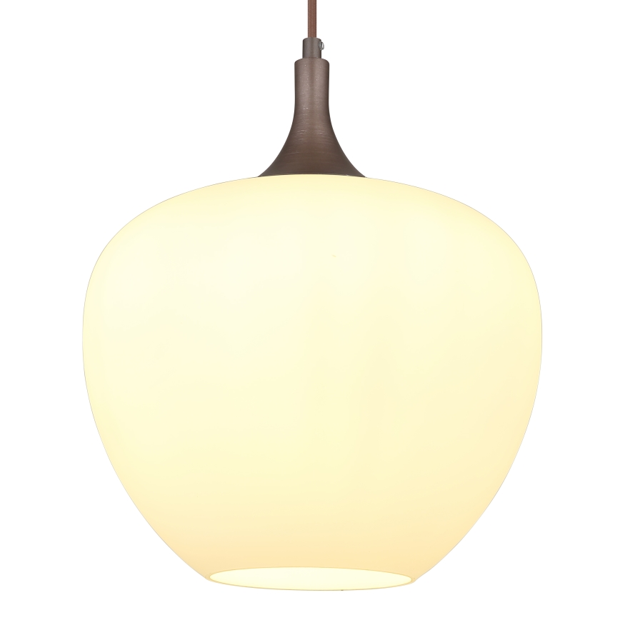 Globo - Csillár zsinóron 1xE27/60W/230V átm. 29 cm fehér/barna