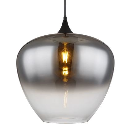 Globo - Csillár zsinóron 1xE27/60W/230V átm. 40 cm fekete