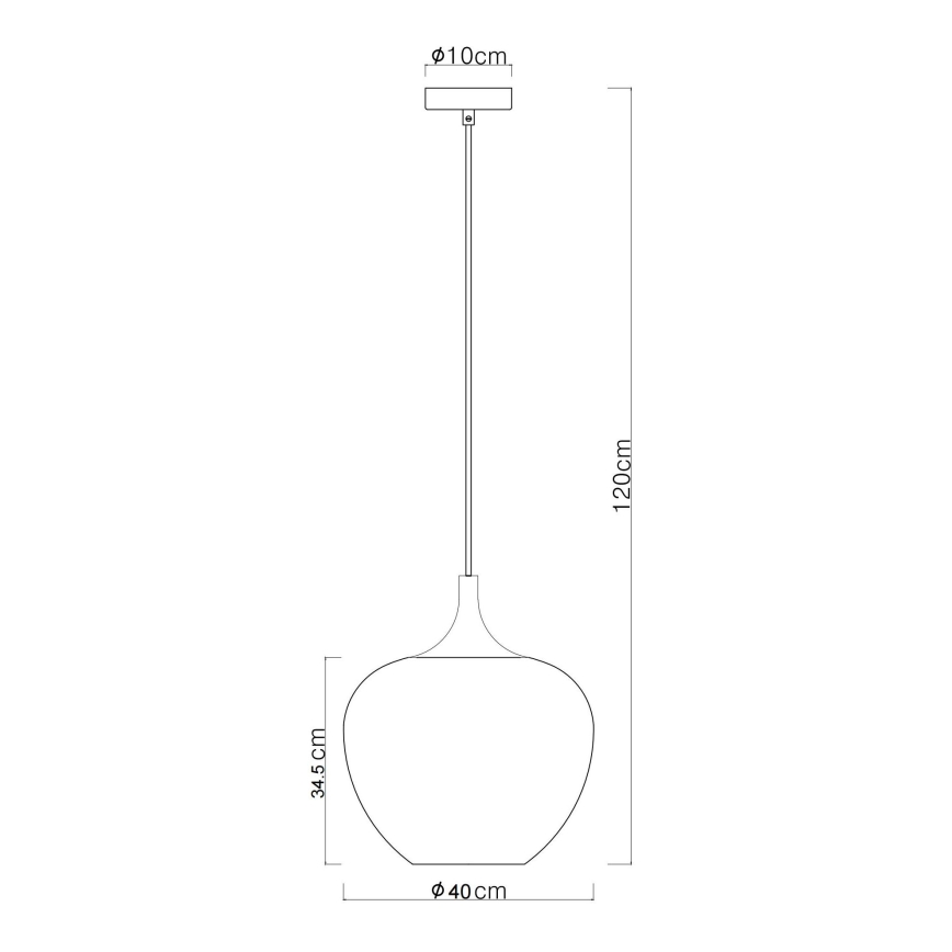 Globo - Csillár zsinóron 1xE27/60W/230V átm. 40 cm réz