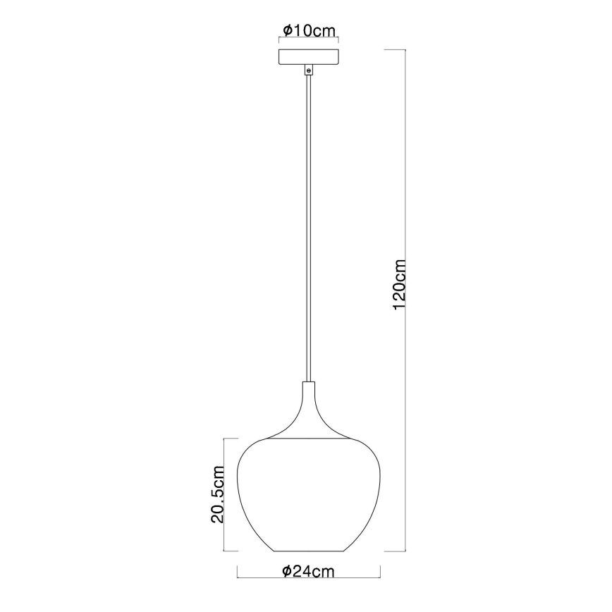 Globo - Csillár zsinóron 1xE27/60W/230V átm. 24 cm réz