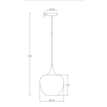 Globo - Csillár zsinóron 1xE27/40W/230V átm. 24 cm fehér/antracit