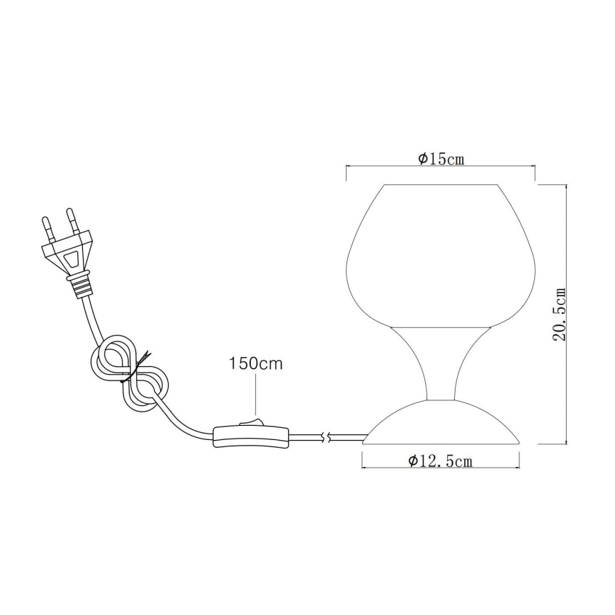 Globo - Asztali lámpa 1xE27/40W/230V fekete