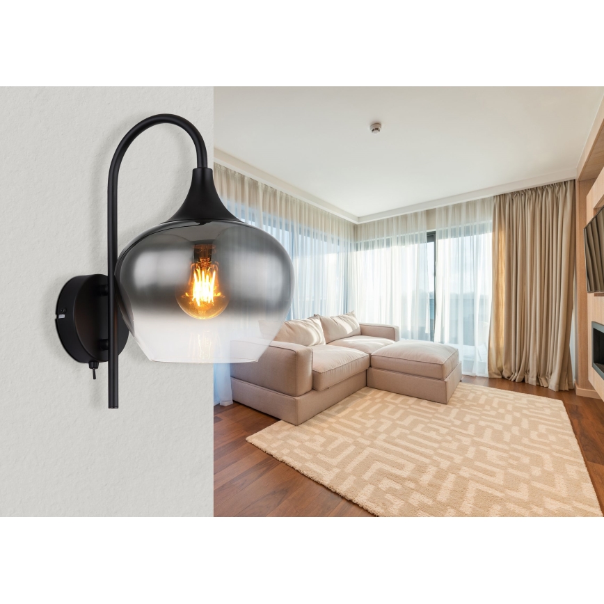 Globo - Fali lámpa 1xE27/40W/230V fekete