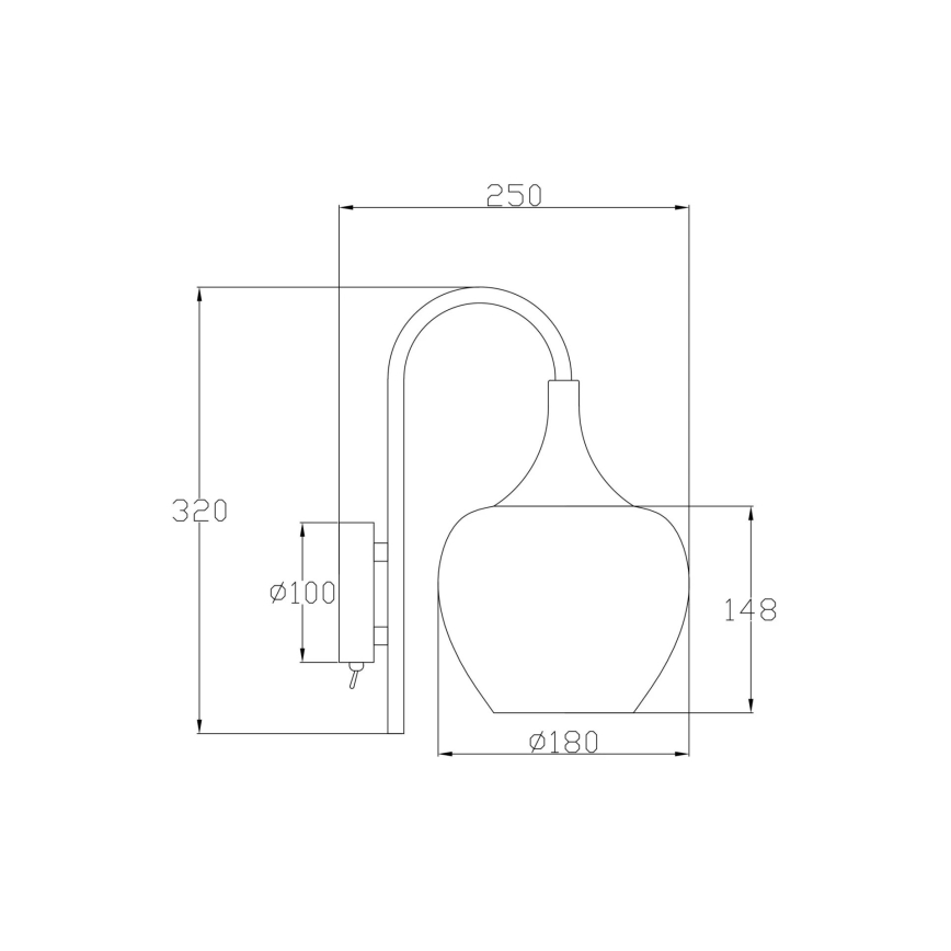 Globo - Fali lámpa 1xE27/40W/230V fehér/antracit