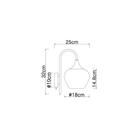 Globo - Fali lámpa 1xE27/40W/230V fehér
