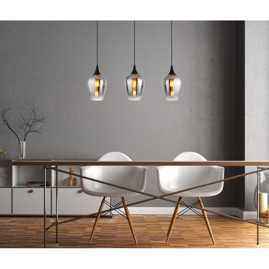 Globo - Csillár zsinóron 3xE27/60W/230V