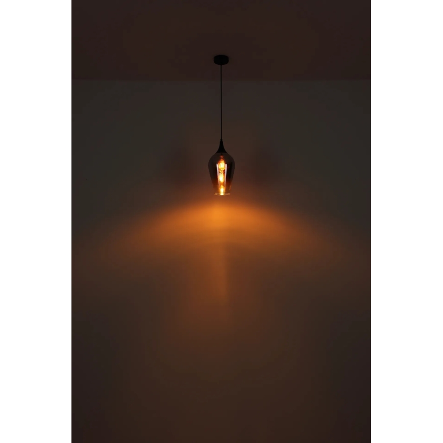 Globo - Csillár zsinóron 1xE27/60W/230V átm. 18 cm réz