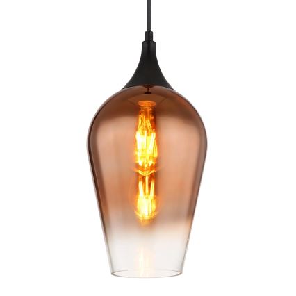 Globo - Csillár zsinóron 1xE27/60W/230V átm. 18 cm réz