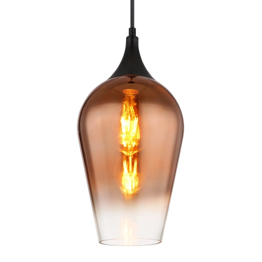 Globo - Csillár zsinóron 1xE27/60W/230V átm. 18 cm réz