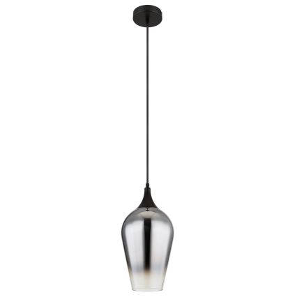 Globo - Csillár zsinóron 1xE27/60W/230V átm. 18 cm fekete