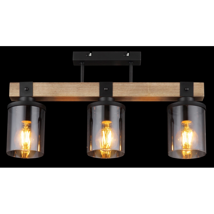 Globo -  Felületre szerelhető csillár 3xE27/60W/230V tölgy