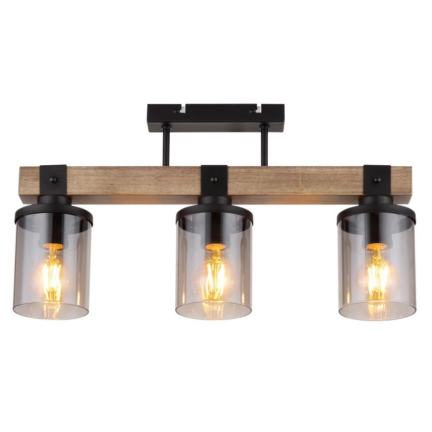 Globo -  Felületre szerelhető csillár 3xE27/60W/230V tölgy