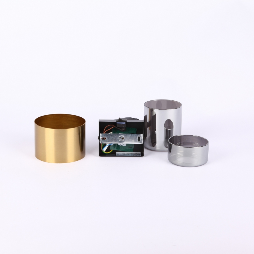 Globo - Fali spotlámpa 1xE27/40W/230V fekete/réz