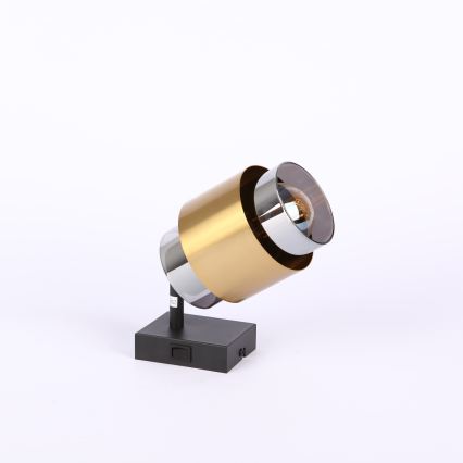 Globo - Fali spotlámpa 1xE27/40W/230V fekete/réz
