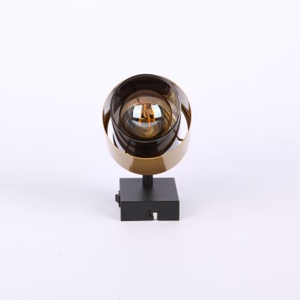Globo - Fali spotlámpa 1xE27/40W/230V fekete/réz