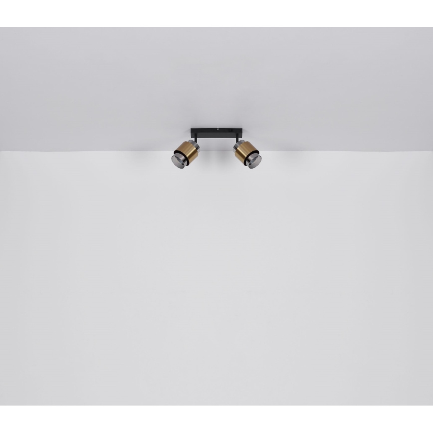Globo - Spotlámpa 2xE27/40W/230V fekete/réz
