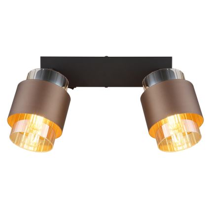 Globo - Spotlámpa 2xE27/40W/230V fekete/bronz