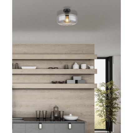 Globo - Felületre szerelhető csillár 1xE27/40W/230V átm. 28 cm szürke