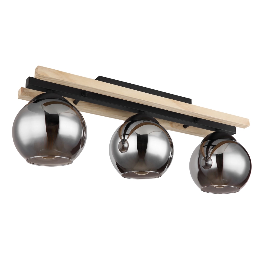 Globo - Felületre szerelhető csillár 3xE27/25W/230V fenyő