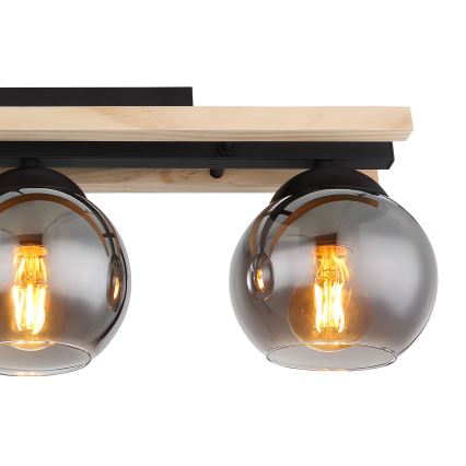 Globo - Felületre szerelhető csillár 3xE27/25W/230V fenyő