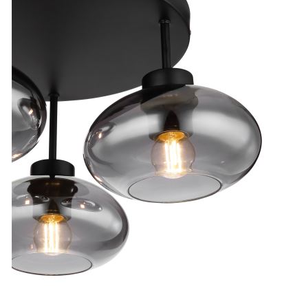 Globo - Felületre szerelt csillár 3xE27ILLU/40W/230V fekete