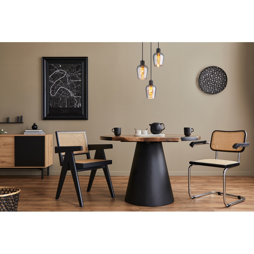 Globo - Csillár zsinóron 3xE27/40W/230V átm. 28,5 cm fekete