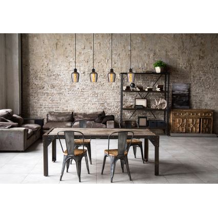 Globo - Csillár zsinóron 4xE27/40W/230V fekete